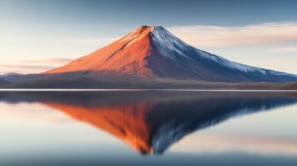 Fototapeta premium Volcanic mountain in morning light