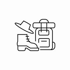 camping accessories icon sign vector