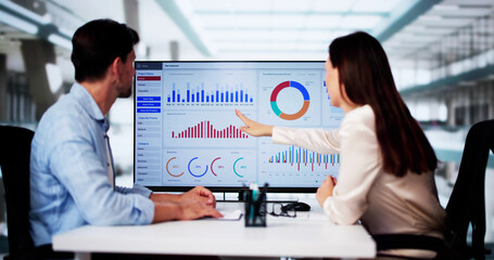 Performance Analytics Dashboard Tech On PC Screen