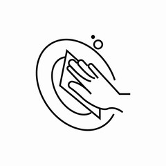 dry dishes icon sign vector