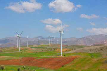 Electric mills positioned in nature