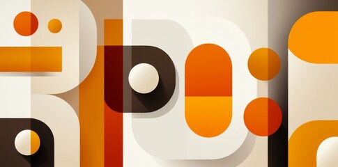 Minimal autumn colors vintage 20s geometric vintage seamless pattern design in magenta color for print or textile. Bauhaus retro background, flat abstract circles, triangles and squares.