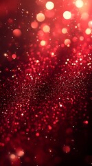 Bold vibrant red glitter wallpaper with shimmering festive texture background