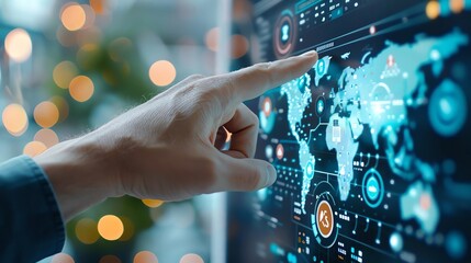 VIP customer's personalized dashboard, representing customized digital experiences, with light effects enhancing user-friendliness and exclusivity.