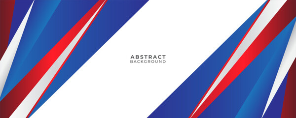 Abstract Geometric Background with Red and Blue Shapes