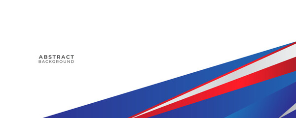 Abstract Geometric Background with Red and Blue Shapes