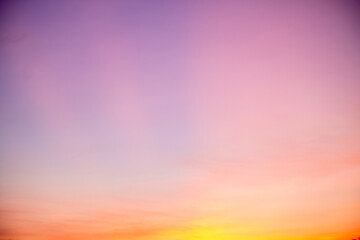 Obraz premium Beautiful , luxury soft gradient orange gold clouds and sunlight on the blue sky perfect for the background, take in everning,Twilight, Large size, high definition landscape photo