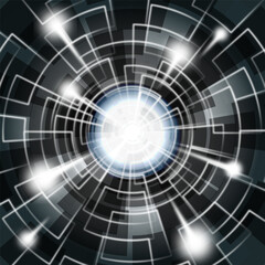 未来風ワープ背景(正方形)ダークイメージ