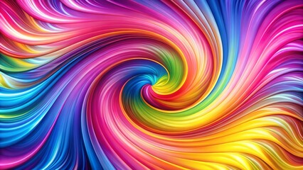 Vibrant abstract background featuring a mesmerizing swirl of psychedelic colors, including pink, blue, yellow, and