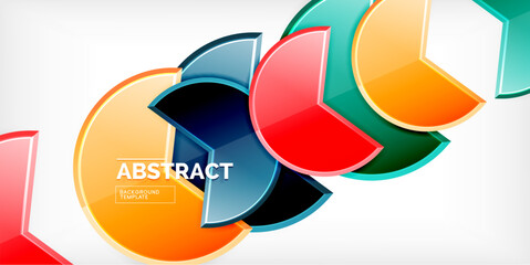 Trendy round shapes with triangular angle design element. Vector Illustration For Wallpaper, Banner, Background, Card, Book Illustration, landing page