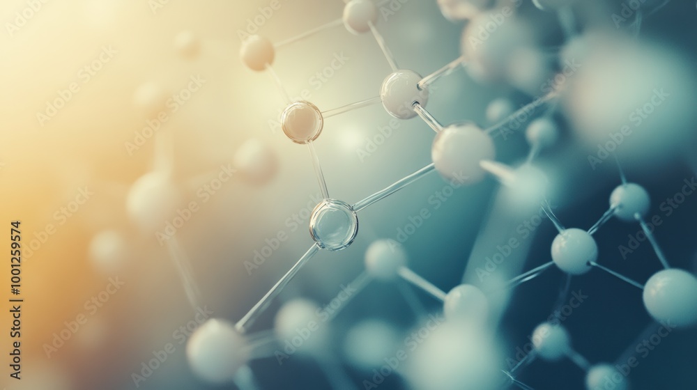 Leinwandbilder exploring molecular structures and chemical connections through an engaging abstract background repr