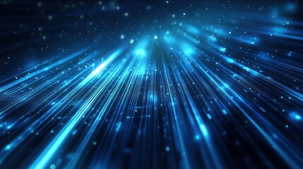 Obraz premium Abstract Blue Light Rays Background