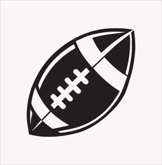 vector silhouette  American football on a white background