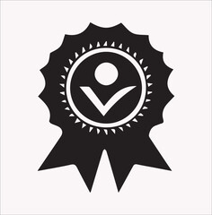 award vector silhouette on a white background