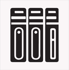 Filing Document vector silhouette on a white background