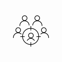 customer client targeting icon sign vector