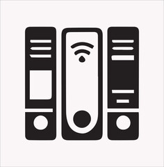 Filing Document vector silhouette on a white background