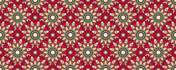 Abstract vector seamless mandala background. Texture in oriental style for design, print, scrapbooking, textiles, packaging, wallpaper