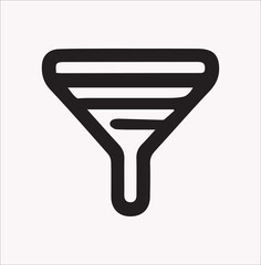 Funnel vector Filtering silhouette on a white background