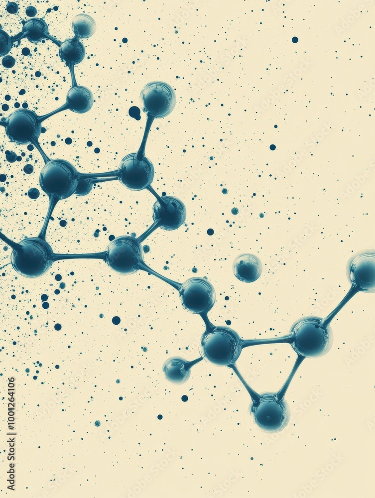 Leinwandbilder this abstract composition features a network of molecules and chemical structures, showcasing their 