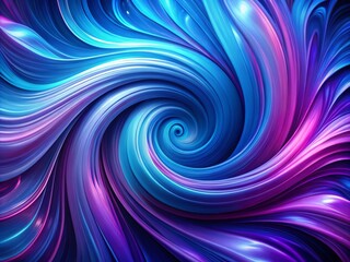 Obraz premium Vibrant abstract swirls of blue and purple hues create a mesmerizing dynamic motion background, perfect for adding
