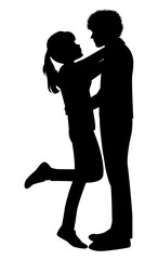 Cute Couple Silhouette