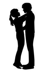 Cute Couple Silhouette
