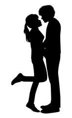 Cute Couple Silhouette landscape