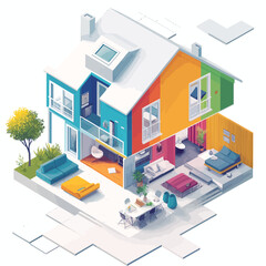 Isometric Home Renovation Design AR App