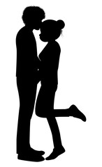 Cute Couple Silhouette landscape