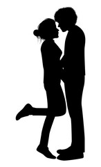 Cute Couple Silhouette landscape