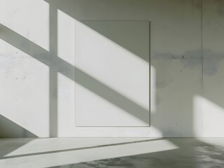 Obraz premium Sunlight and Shadows on a White Wall