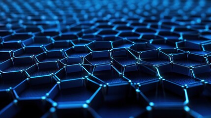 Fototapeta premium Abstract Blue Hexagon Pattern