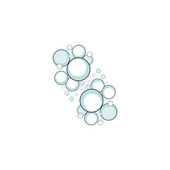 bubble logo icon vector template