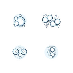 bubble logo icon vector template