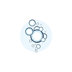 bubble logo icon vector template