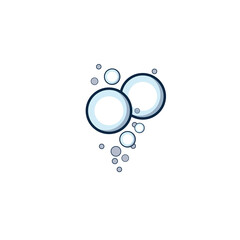 bubble logo icon vector template