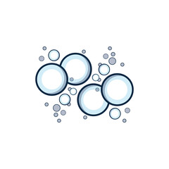 bubble logo icon vector template