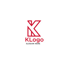 Letter K Logo Simple Monogram Initial logotype lettermark