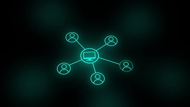 team Work Business technology animation ,People connection concept animation.
