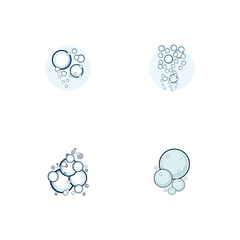 bubble logo icon vector template