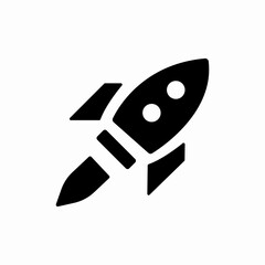 rocket view icon sign vector