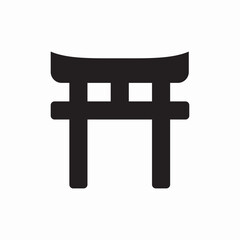 torii shrine icon sign vector