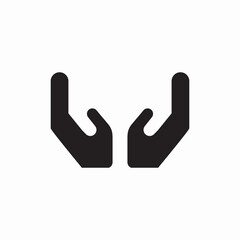 Obraz premium two hands insurance care icon sign vector