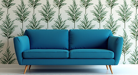 Fototapeta premium green sofa on a white background