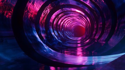 Mesmerizing Psychedelic Vortex:A Vibrant Spiral Tunnel of Captivating Lights and Shapes