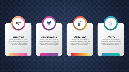 SOAR analysis framework infographic design template