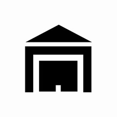garage building icon sign vector