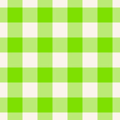 Halloween neon green white gingham check Raster Pattern. Classic vertical tablecloth gingham plaid checker seamless pattern.