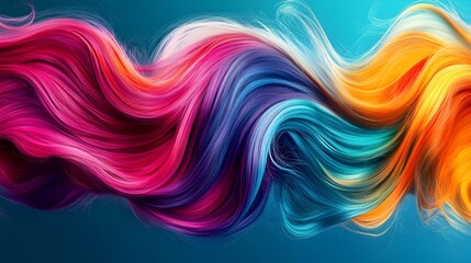 Obraz premium Captivating Fluid Waves of Vibrant Color and Motion